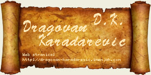 Dragovan Karadarević vizit kartica